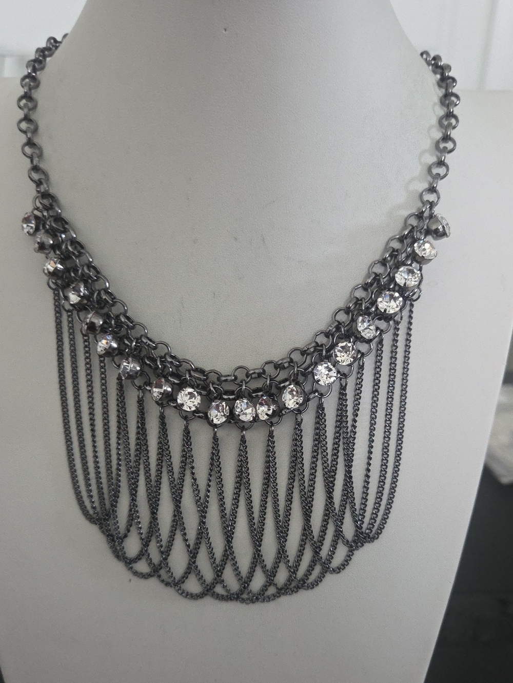 Paparazzi Gunmetal Bling Chain Necklace NWT